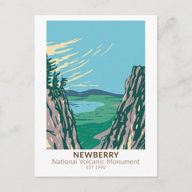 Newberry National Volcanic Monument Oregon Vintage Postcard (Front)