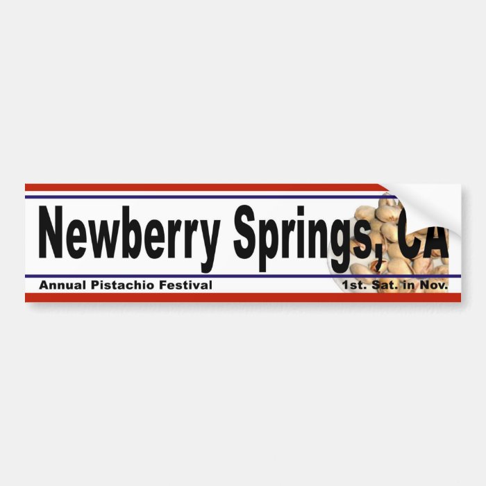 Newberry Springs, CA Pistachio Festival Bumper Sticker