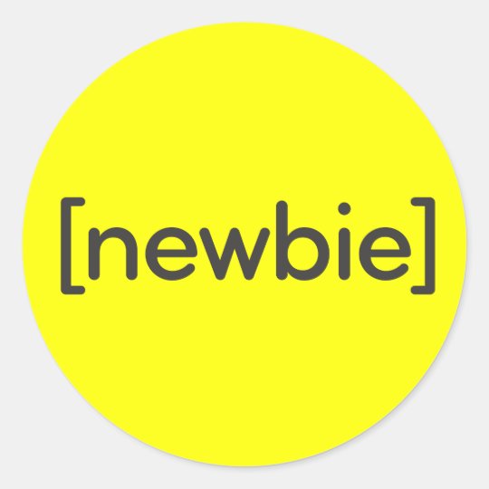 Newbie Classic Round Sticker