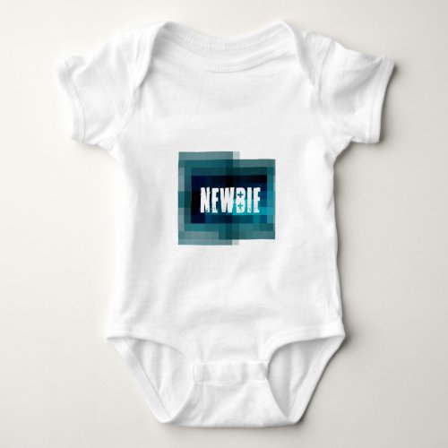 Newbie _ pixelated New geek in town Baby Bodysuit