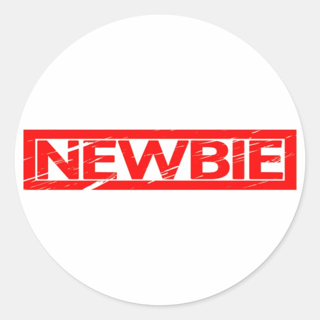 Newbie Stamp Classic Round Sticker (Front)