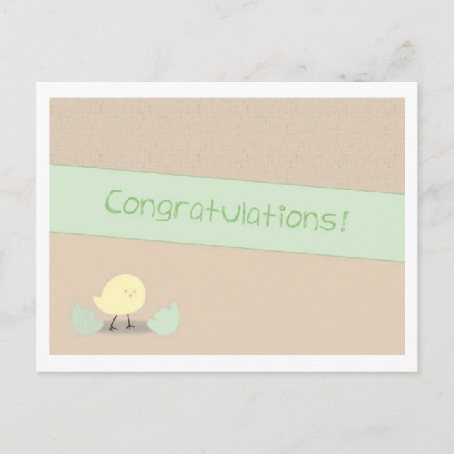 Newborn arrival  New baby, congratulations card (Front)