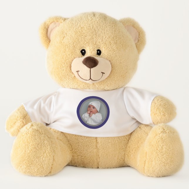Newborn Baby Arrival Photo Date/Time/Weight/Length Teddy Bear (Front)