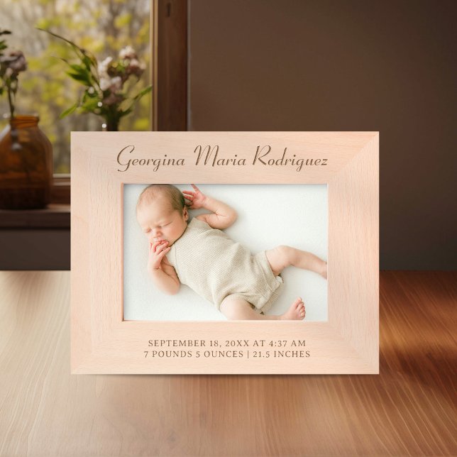 Newborn Baby Birth Stats Engraved Frames (Creator Uploaded)