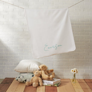 Newborn Baby Blanket NAME Modern Keepsake