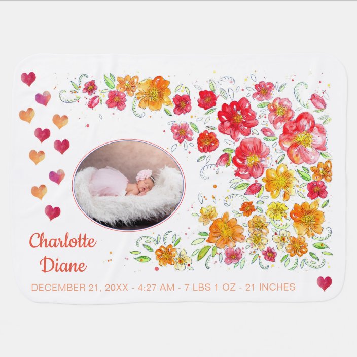 newborn baby blanket with name