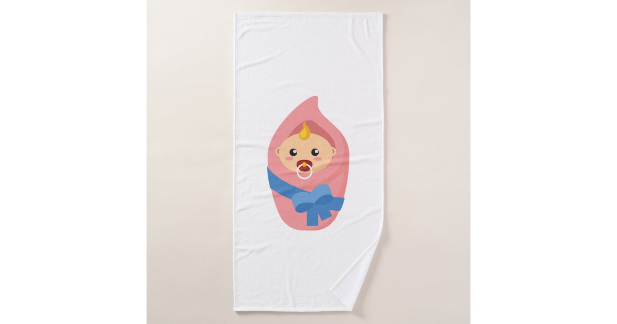 Newborn Baby Clipart Bath Towel Zazzle Com