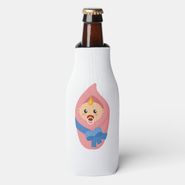 Newborn baby clipart bottle cooler (Bottle Front)