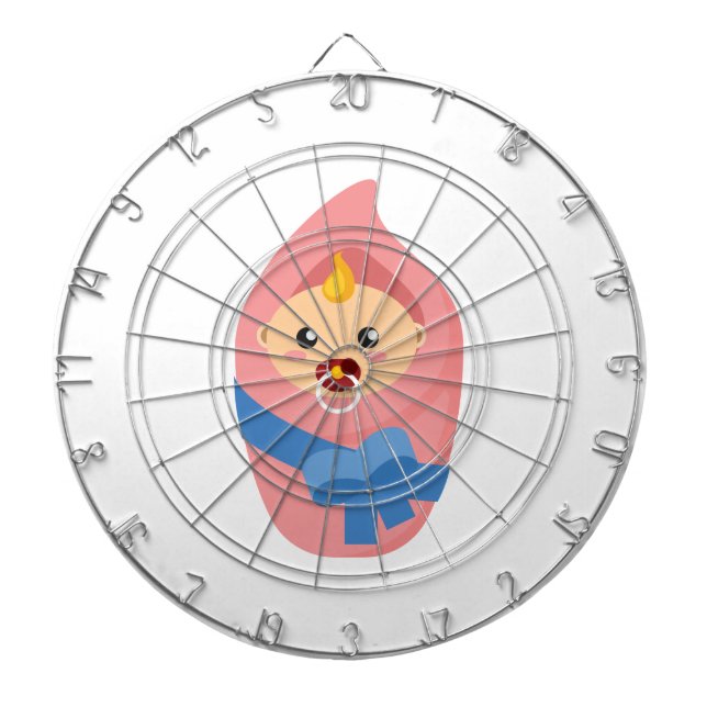 Newborn baby clipart dart board (Front)