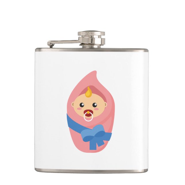 Newborn baby clipart flask (Front)