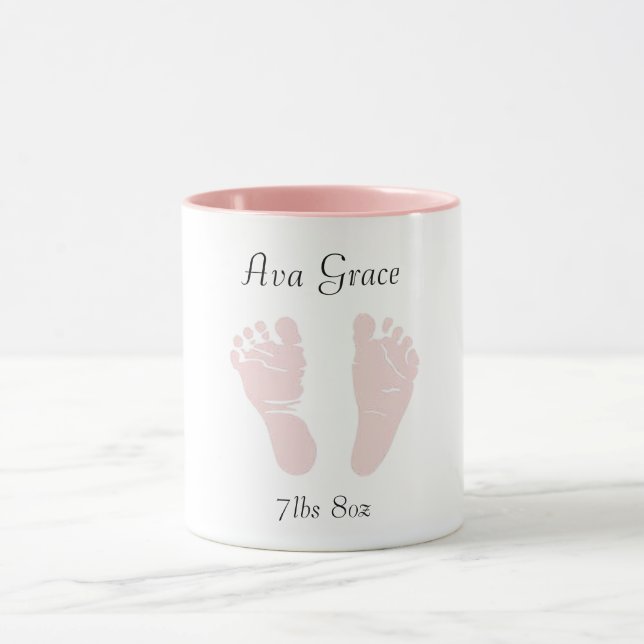 Newborn baby feet coffee cup (Center)