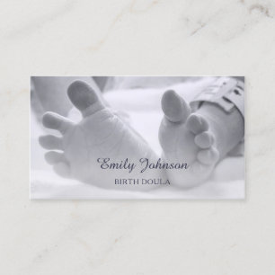 Newborn Baby Feet Hospital Band Birthing Doula Business Card