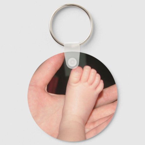 newborn baby foot keychain