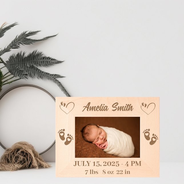 Newborn Baby Footprint  Engraved Frames (Creator Uploaded)