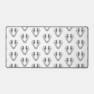Newborn Baby Footprints Pattern Desk Mat