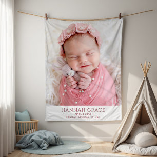 Newborn Baby Girl Photo Blanket