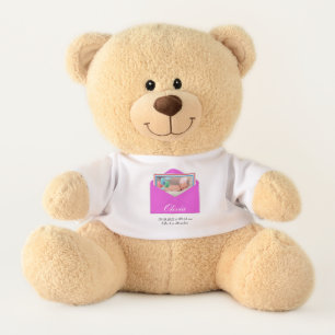 Newborn baby girl teddy bear