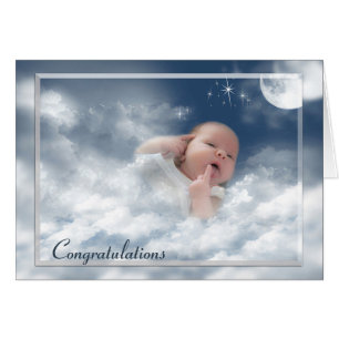 Newborn Baby in Cloud Blanket Cards