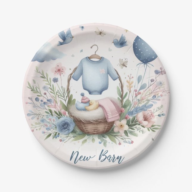 Newborn baby paper plates (Front)