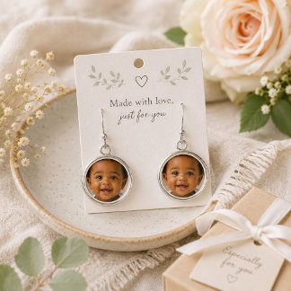 Newborn Baby Photo Earrings