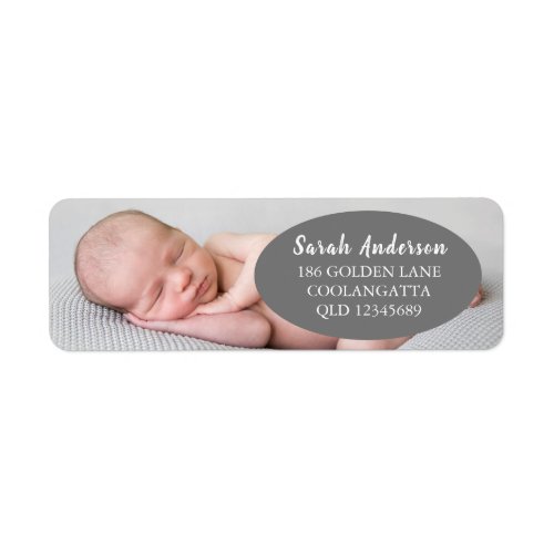 Newborn Baby Photo Return Address Label