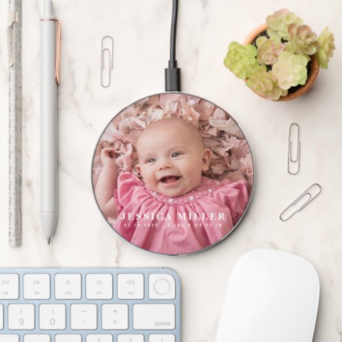 Newborn Baby Portait Custom Wireless Charger