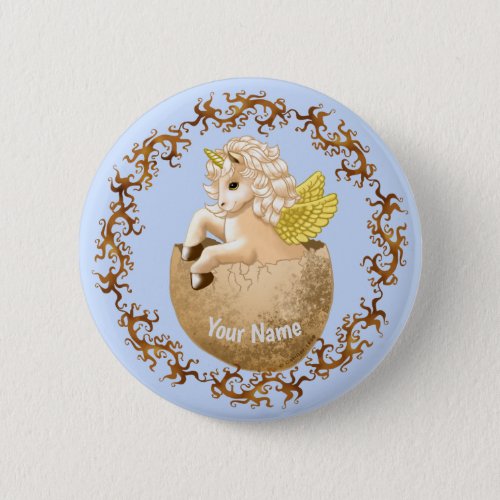 Newborn Baby Unicorn custom name pin 