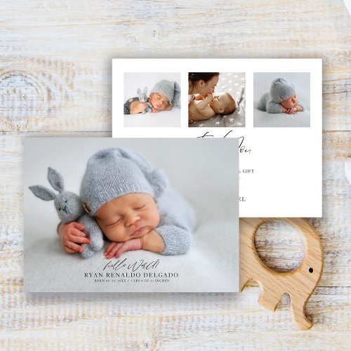 Newborn Birth Announcement 4_ Photo Thank You Card