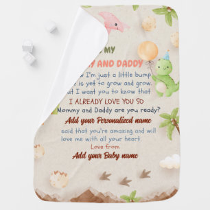 Newborn Blanket with Name & Custom Baby Message