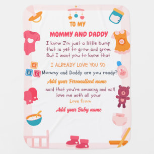 Newborn Blanket with Name & Custom Newborn message
