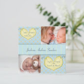 Newborn Boy with Sibling Photo Birth Announcement (Standing Front)