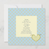 Newborn Boy with Sibling Photo Birth Announcement (Back)
