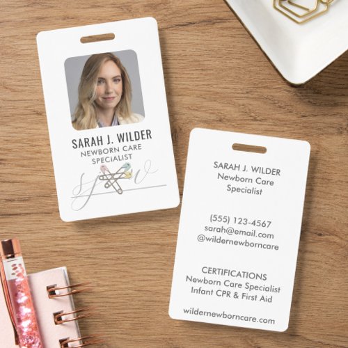 Newborn Care Specialist ID Badge