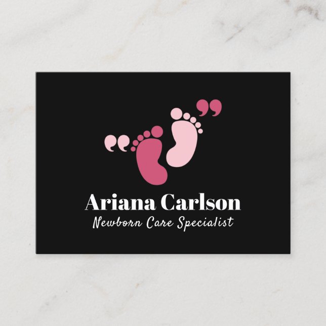 Newborn Care Specialist Neonatologist QR Code Business Card (Front)