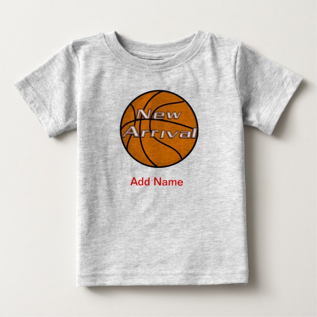 Newborn Clothes Custom American BAsketball Onsies Baby T-Shirt (Front)