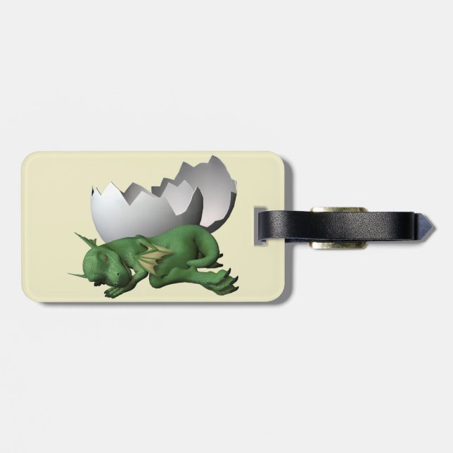 Newborn Dragon Luggage Tag (Back Horizontal)