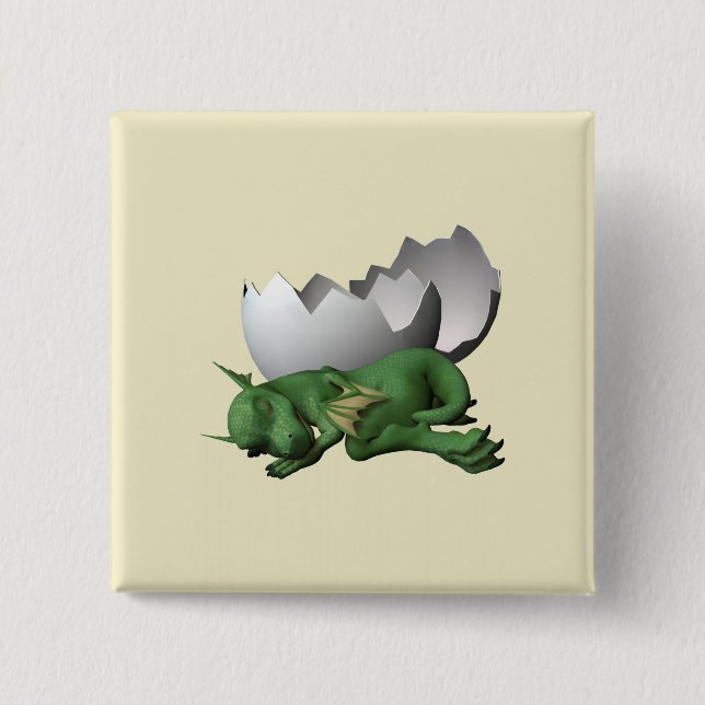Newborn Dragon Pinback Button (Front)