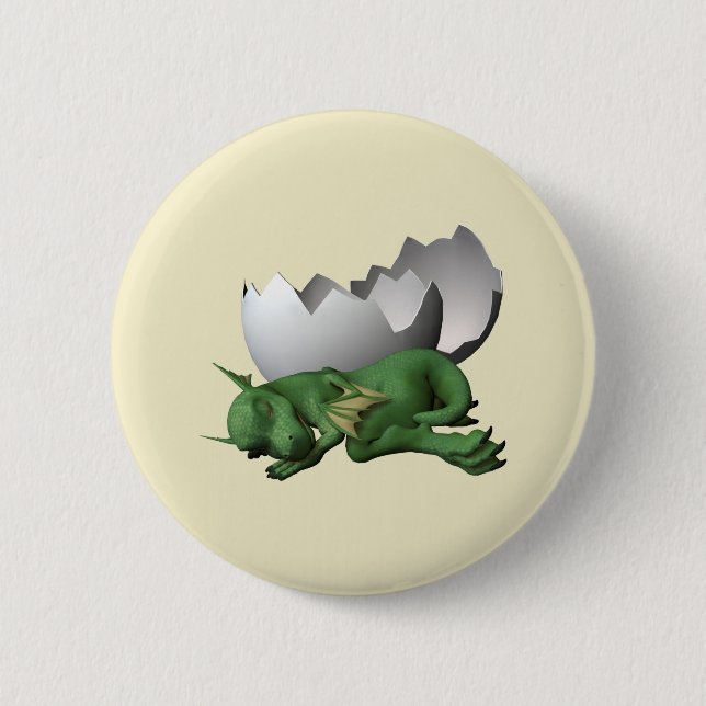 Newborn Dragon Pinback Button (Front)