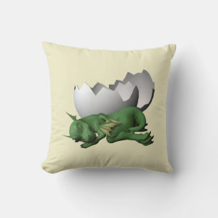 Newborn Dragon Throw Pillow