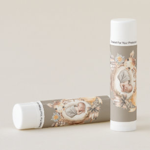 Newborn Earth Tone Giraffe Balloons Baby Shower Lip Balm