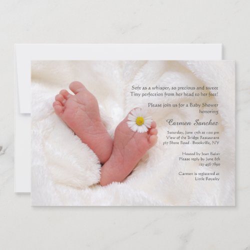 Newborn Feet Baby Shower Invitation