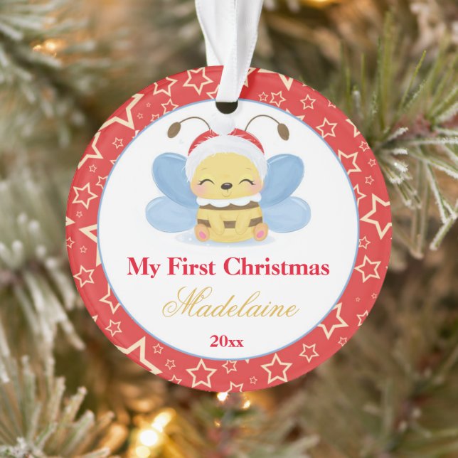 Newborn First Christmas Ornament Baby Bee (Tree)