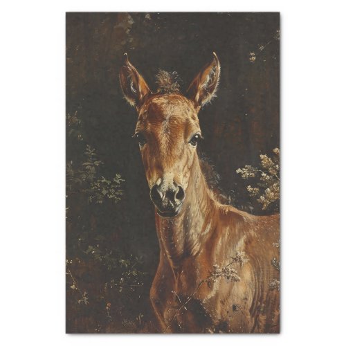Newborn Foal Painting Decoupage Tissue Paper