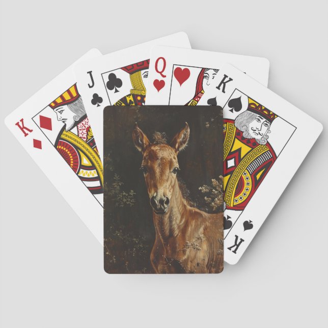 Newborn Foal Painting Poker Cards (Back)