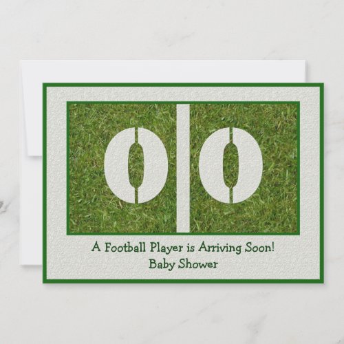 Newborn Football Player Baby Shower Personalized Invite