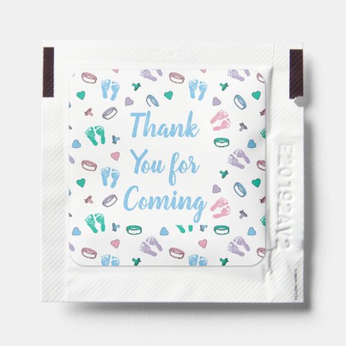 Newborn Footprints Binkies and ID pattern Hand Sanitizer Packet