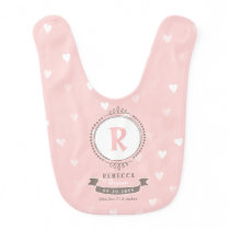Newborn girl personalized baby keepsakes monogram baby bib Newborn girl personalized baby keepsakes monogram baby bib