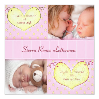 sibling birth announcement