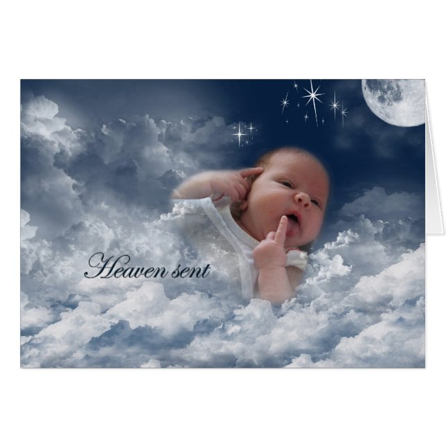 Newborn in Cloud Blanket Cards (Front Horizontal)