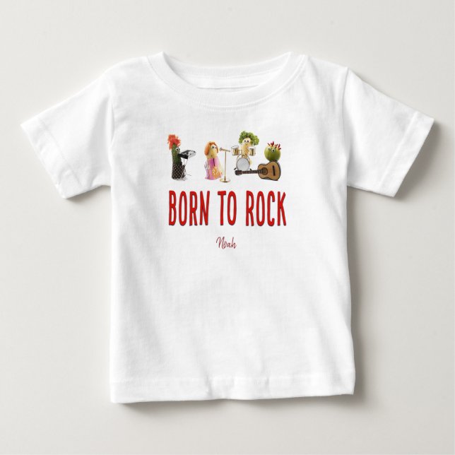 Newborn new baby born to rock cute funny t-shirt (Front)